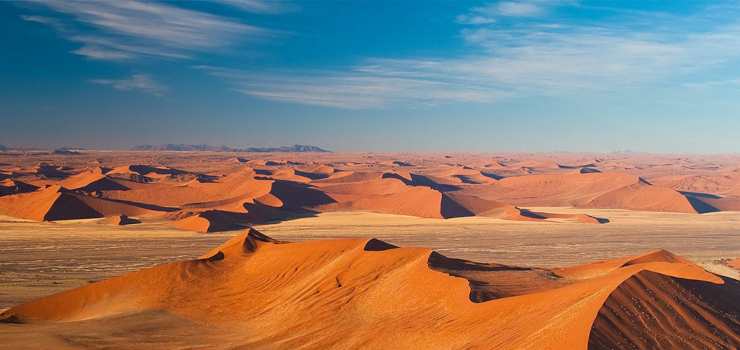 An aerial view of Sossusvlei, Namibia