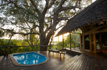 Gorgeous views of the Nyerere National Park right from the deck