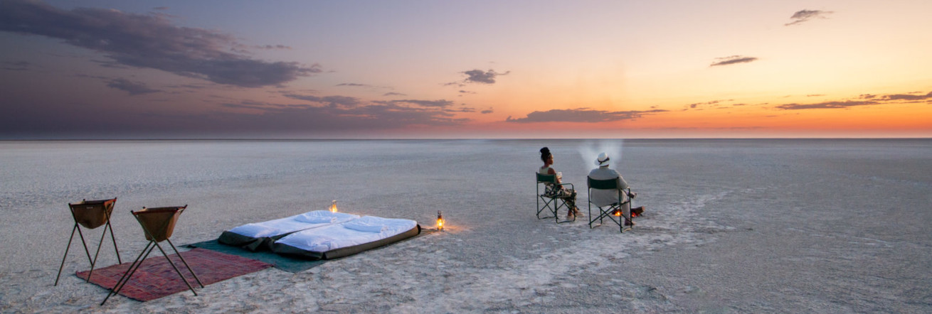 Sleep out under the stars in the middle of the salt pans, Leroo La Tau