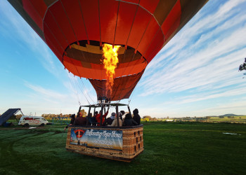 Hot Air Balloon launch in the Cape Winelands