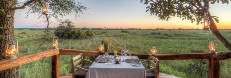 Private dining at Camp Okavango