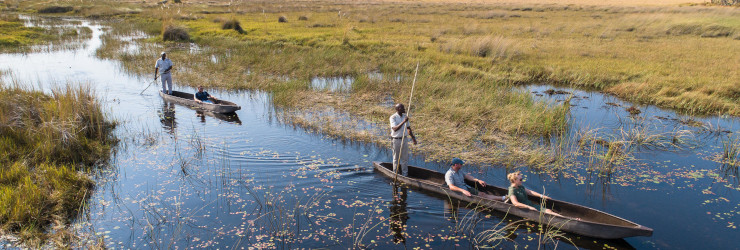 A mokoro trip through the waterways of the Okavango Delta