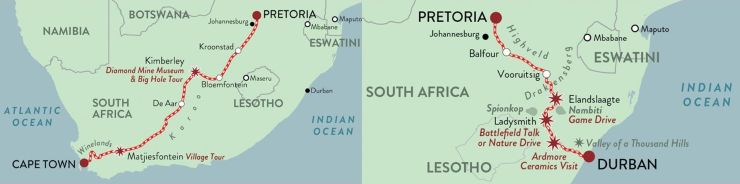 Cape Town to Durban Combination Journey, Rovos Rail