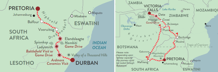 Durban and Victoria Falls Combination Journey, Rovos Rail