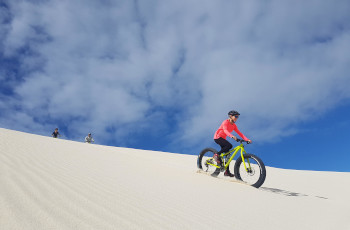 Dune biking on the Betty's Bay sand dunes