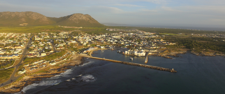 View over the Gansbaai Harbour
