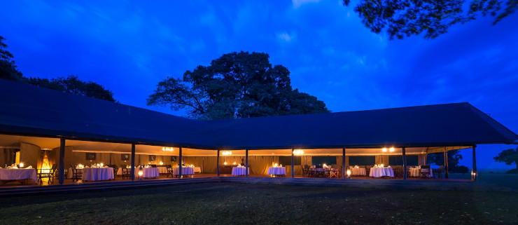 Dining tent at Governors Mara Camp