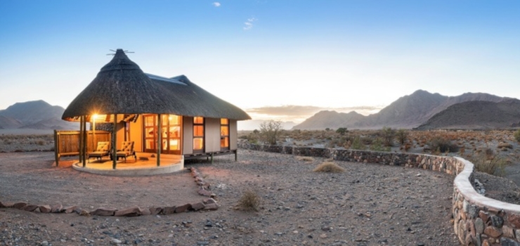 One of the suites at Hoodia Desert Lodge, Namibia