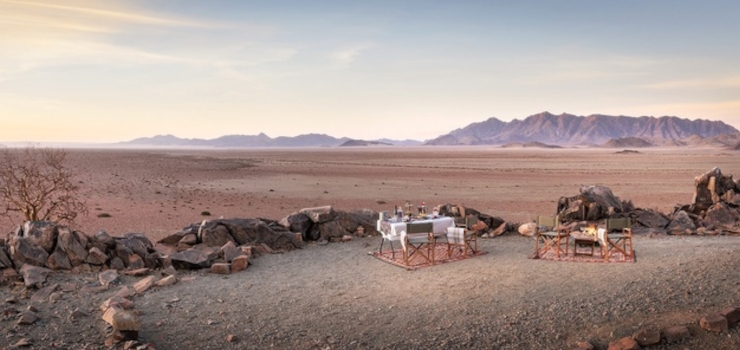 Outdoor dinner, Hoodia Desert Lodge, Namibia