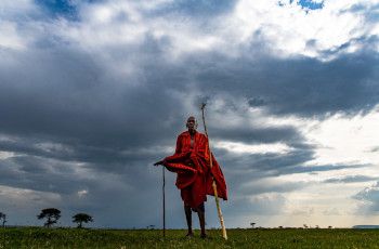 Masai warrior in the Masai Mara