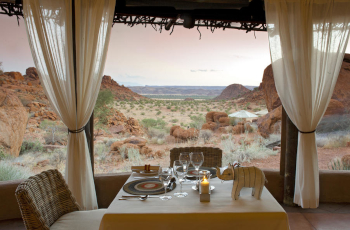 Dinner with a view, Mowani Mountain Camp