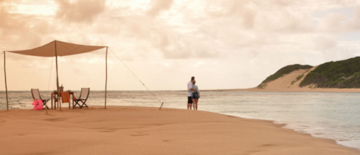 Dinner on the beach at Machangulo