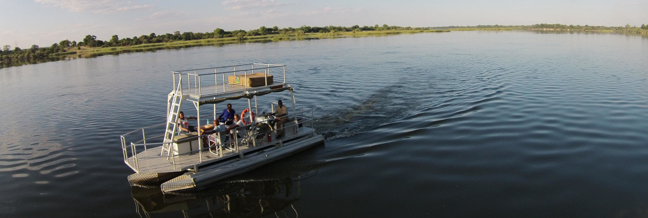 River cruise along the Kavango River at Caprivi River Lodge