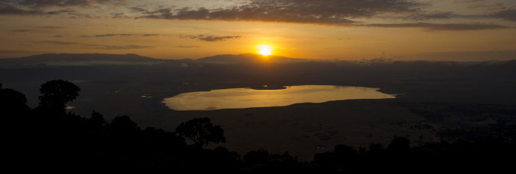 Sunset over the Ngorongoro Crater