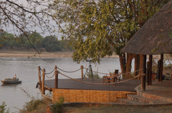 Stunning views of the Luangwa River right from the deck