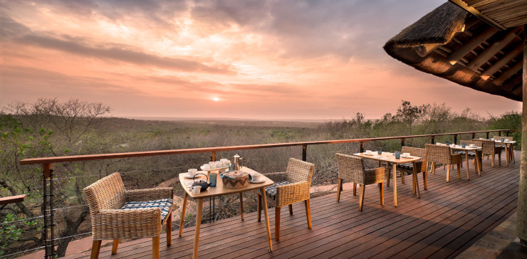 Dinner with a view at Phinda Mountain Lodge