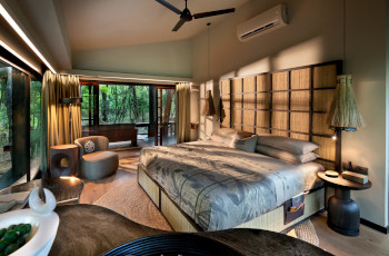 Phinda Forest Lodge luxury rooms with views of the forests outside