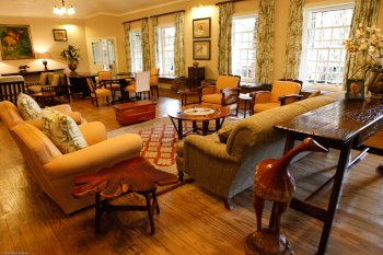  Relax in the cosy lounge at Reilly's Lodge