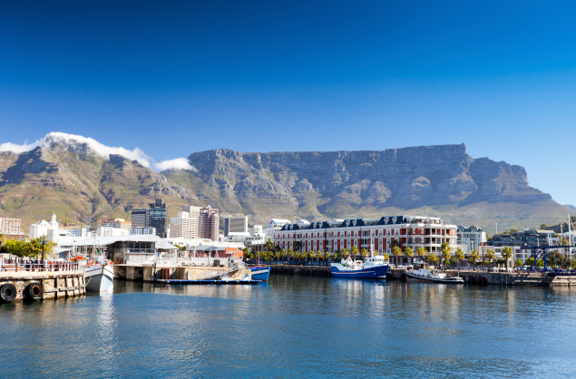 The iconic Table Mountain in Cape Town