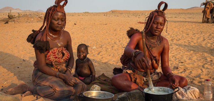 Himba People, near Serra Cafema, Namibia