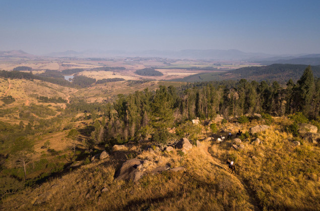 Aerial views over the Mlilwane Wildlife Sanctuary (Big Game Parks)