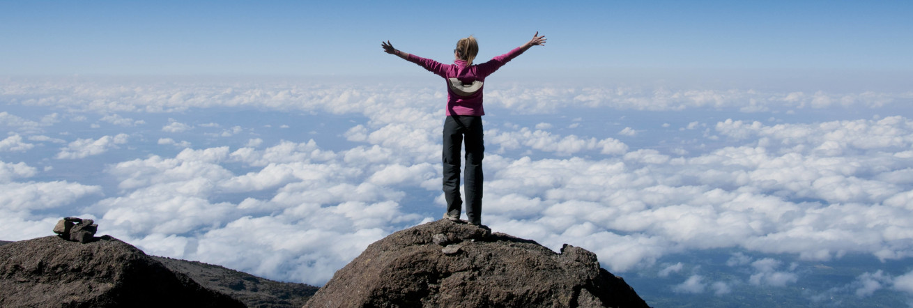 View from the top of Kilimajaro