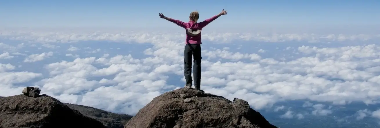 View from the top of Kilimanjaro