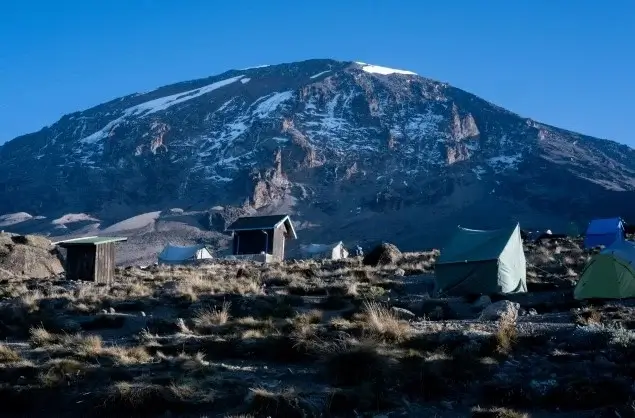 Base camp hut along the routes
