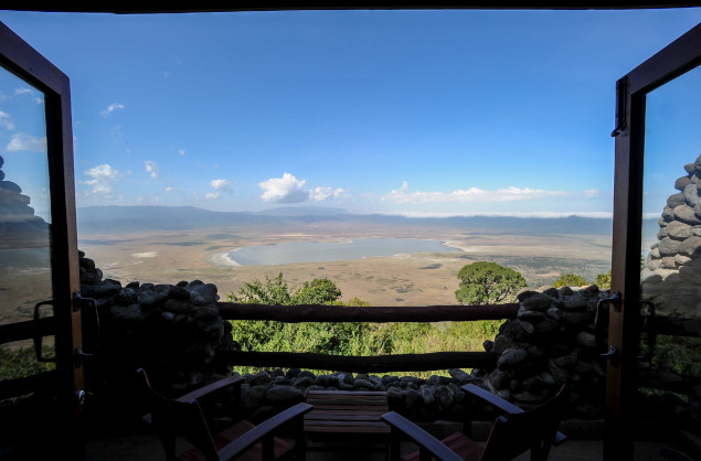 A view of the crater from your room at Ngorongoro Serena Safari Lodge