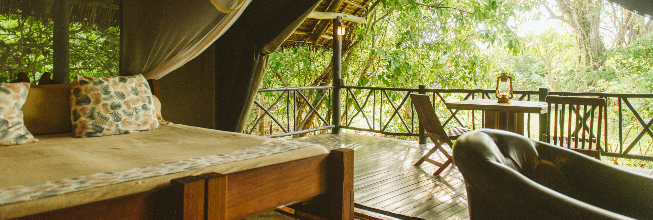 Rufiji River Camp is set in the beautiful forest of Nyerere National Park