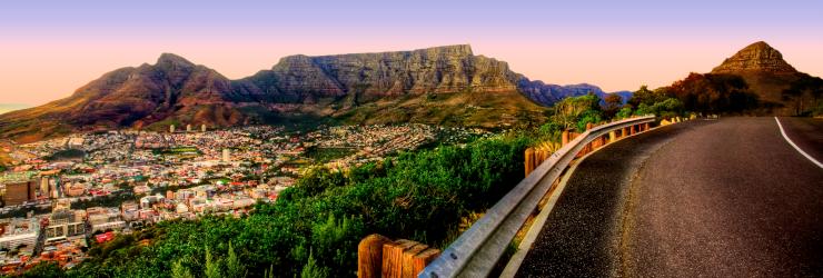 View of Table Mountain and Lions Head from the V&A Waterfront