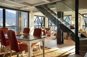 Your own private lounge area in the Silo Hotel family rooms