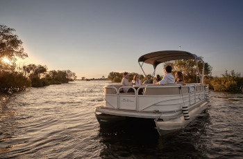 Sunset cruise along the Zambezi River
