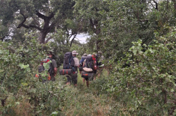 On a primitive Backpack Trail in the Kruger Park, guests carry their own equipment and sleep out in the wilderness