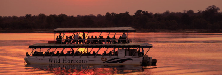  Sunset cruise along the Zambezi River above Victoria Falls