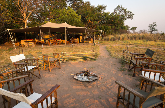 Enjoy stories around the campfire at Busanga Bushcamp