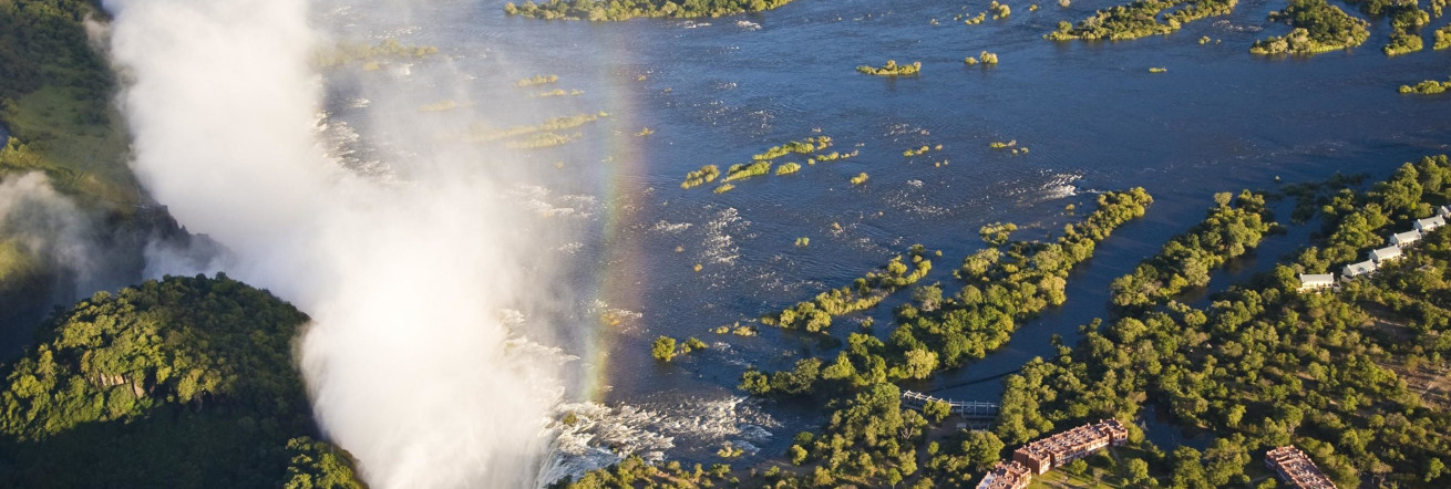An aerail view on Victoria Falls, Avani Victoria Falls Resort