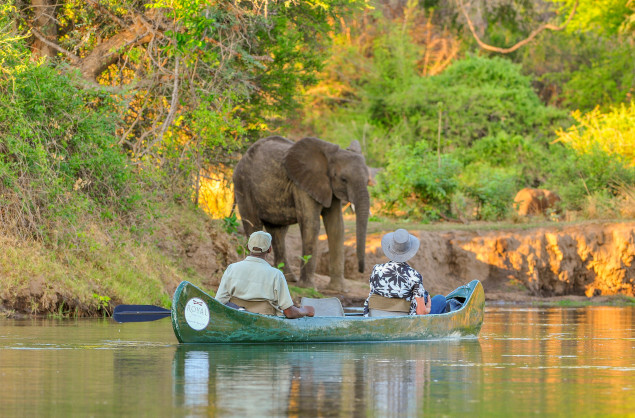 Canoeing on the Zambezi River with Royal Zambezi Lodge