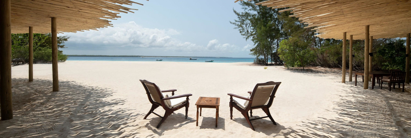 Views from the beach at andBeyond Mnemba Island
