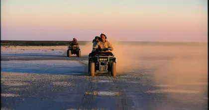 Sunset on the Makgadikgadi Salt Pans 