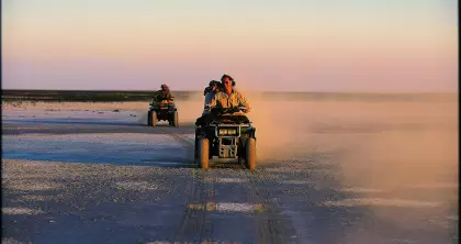 Sunset on the Makgadikgadi Salt Pans 