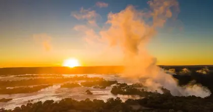 Sunrise over Victoria Falls 
