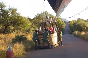 The ground team in recovery after landing
