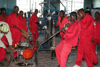 Glass Blowing at Ngwenya Glass