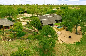 Aerial view of Jaci's Sabi House