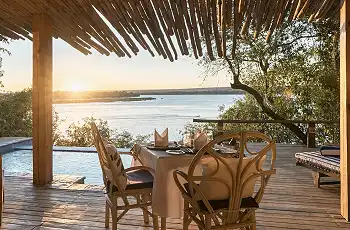 View of the Zambezi River from Tongabezi Lodge, Zambia