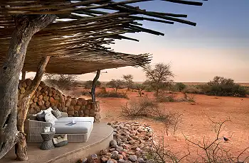 Your own private patio overlooking the surrounding bush