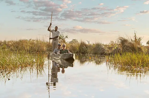 A traditional mokoro ride through the waterways