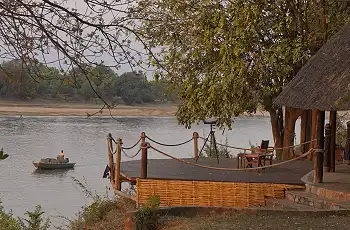 Stunning views of the Luangwa River right from the deck