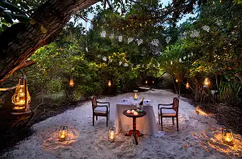 Dinner at Mnemba Island Lodge, Zanzibar